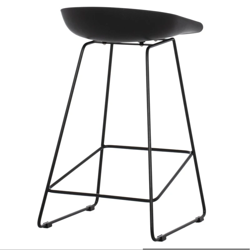 ΣΚΑΜΠΟ ΜΠΑΡ HM9299.02, ΜΑΥΡΟ, ΜΕΣΑΙΟΥ ΥΨΟΥΣ, 44x44x74 εκ.