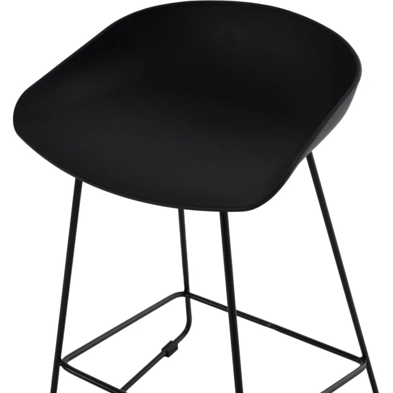 ΣΚΑΜΠΟ ΜΠΑΡ HM9299.02, ΜΑΥΡΟ, ΜΕΣΑΙΟΥ ΥΨΟΥΣ, 44x44x74 εκ.