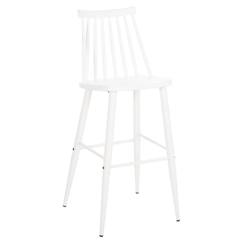 ΣΚΑΜΠΟ ΜΠΑΡ ΨΗΛΟ VANESSA HM8459.11 ΛΕΥΚΟ PP & ΛΕΥΚΑ ΜΕΤΑΛ.ΠΟΔΙΑ 47x48,5x107Υεκ.