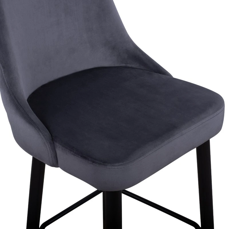 ΣΚΑΜΠΟ ΜΠΑΡ SERENITY HM8519.01 ΑΠΟ ΒΕΛΟΥΔΟ ΓΚΡΙ ΜΕ ΜΕΤΑΛΛΙΚΟ ΣΚΕΛΕΤΟ 51Χ57Χ110Υ εκ.