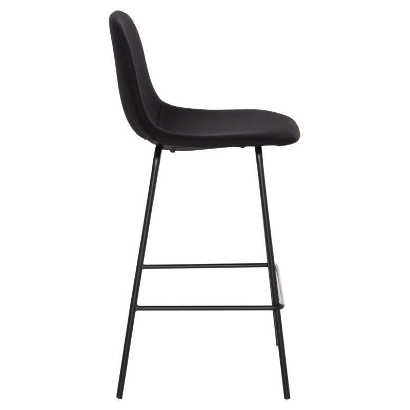 ΣΚΑΜΠΟ ΜΠΑΡ VINCENT HM9298.24 ΜΕΣΑΙΟΥ ΥΨΟΥΣ-ΜΑΥΡΟ ΥΦΑΣΜΑ-ΜΕΤΑΛΛΙΚΑ ΠΟΔΙΑ 43x50x92,5Υεκ