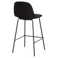 ΣΚΑΜΠΟ ΜΠΑΡ VINCENT HM9298.24 ΜΕΣΑΙΟΥ ΥΨΟΥΣ-ΜΑΥΡΟ ΥΦΑΣΜΑ-ΜΕΤΑΛΛΙΚΑ ΠΟΔΙΑ 43x50x92,5Υεκ