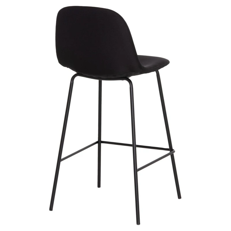 ΣΚΑΜΠΟ ΜΠΑΡ VINCENT HM9298.24 ΜΕΣΑΙΟΥ ΥΨΟΥΣ-ΜΑΥΡΟ ΥΦΑΣΜΑ-ΜΕΤΑΛΛΙΚΑ ΠΟΔΙΑ 43x50x92,5Υεκ