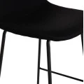 ΣΚΑΜΠΟ ΜΠΑΡ VINCENT HM9298.24 ΜΕΣΑΙΟΥ ΥΨΟΥΣ-ΜΑΥΡΟ ΥΦΑΣΜΑ-ΜΕΤΑΛΛΙΚΑ ΠΟΔΙΑ 43x50x92,5Υεκ