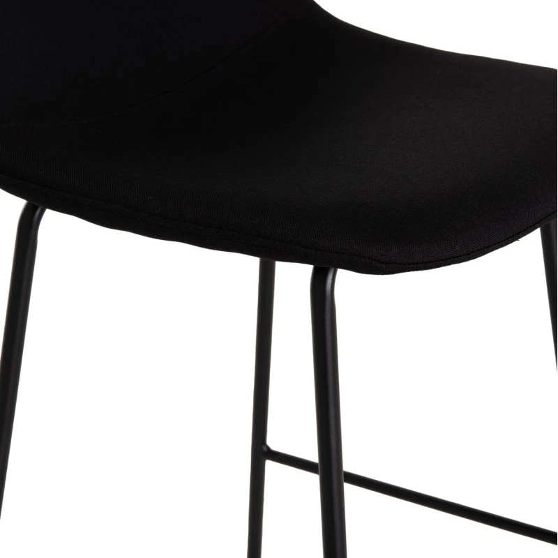 ΣΚΑΜΠΟ ΜΠΑΡ VINCENT HM9298.24 ΜΕΣΑΙΟΥ ΥΨΟΥΣ-ΜΑΥΡΟ ΥΦΑΣΜΑ-ΜΕΤΑΛΛΙΚΑ ΠΟΔΙΑ 43x50x92,5Υεκ