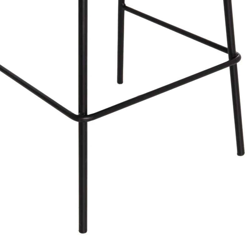 ΣΚΑΜΠΟ ΜΠΑΡ VINCENT HM9298.24 ΜΕΣΑΙΟΥ ΥΨΟΥΣ-ΜΑΥΡΟ ΥΦΑΣΜΑ-ΜΕΤΑΛΛΙΚΑ ΠΟΔΙΑ 43x50x92,5Υεκ