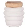 ΣΚΑΜΠΟ PUFFAT HM18172.02 FIBER CEMENT ΛΕΥΚΟ- ΞΥΛΟ TEAK TOP Φ45x46Υεκ.
