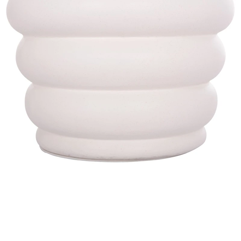 ΤΡΑΠΕΖΙ ΒΟΗΘΗΤΙΚΟ PUFFAT HM18172.02 FIBER CEMENT ΛΕΥΚΟ- ΞΥΛΟ TEAK TOP Φ45x46Υεκ.