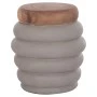 ΣΚΑΜΠΟ PUFFAT HM18172.03 FIBER CEMENT ΓΚΡΙ- ΞΥΛΟ TEAK TOP Φ45x46Υεκ.