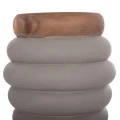 ΤΡΑΠΕΖΙ ΒΟΗΘΗΤΙΚΟ PUFFAT HM18172.03 FIBER CEMENT ΓΚΡΙ- ΞΥΛΟ TEAK TOP Φ45x46Υεκ.