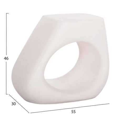 ΣΚΑΜΠΟ ΣΑΛΟΝΙΟΥ LANS HM4691.02 FIBER CEMENT ΣΕ ΛΕΥΚΟ--55x30x46Υεκ.