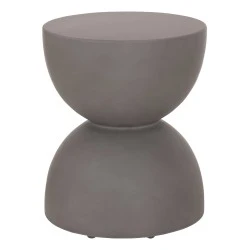 ΣΚΑΜΠΟ ΣΤΡΟΓΓΥΛΟ FIBER CEMENT ZINI HM6580.01 ΣΕ ΓΚΡΙ Φ36x45Υεκ