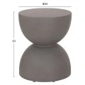 ΣΚΑΜΠΟ ΣΤΡΟΓΓΥΛΟ FIBER CEMENT ZINI HM6580.01 ΣΕ ΓΚΡΙ Φ36x45Υεκ