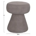 ΣΚΑΜΠΟ ΣΤΡΟΓΓΥΛΟ INTERON HM18171.03 FIBER CEMENT ΣΕ ΓΚΡΙ--Φ34x39Υεκ.