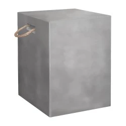 ΣΚΑΜΠΟ ΤΕΤΡΑΓΩΝΟ FIBER CEMENT ΜΕ ΧΕΡΟΥΛΙΑ ZAK HM6581.01 ΣΕ ΓΚΡΙ 36x36x45.5Υεκ