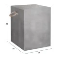 ΣΚΑΜΠΟ ΤΕΤΡΑΓΩΝΟ FIBER CEMENT ΜΕ ΧΕΡΟΥΛΙΑ ZAK HM6581.01 ΣΕ ΓΚΡΙ 36x36x45.5Υεκ