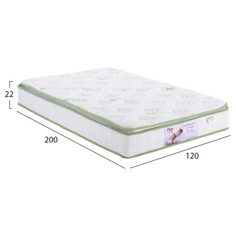 ΣΤΡΩΜΑ CONTINUOUS SPRING ΜΕ ΑΝΩΣΤΡΩΜΑ ALOE VERA 120X200 HM372.18 ΜΟΝΗΣ ΟΨΗΣ