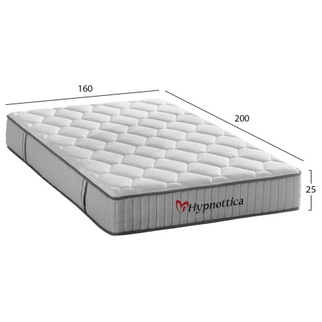 ΣΤΡΩΜΑ ΔΙΠΛΟ HYPNOTTICA HM748.06 POCKET SPRINGS--ΛΕΥΚΟ 160x200x25Υεκ.