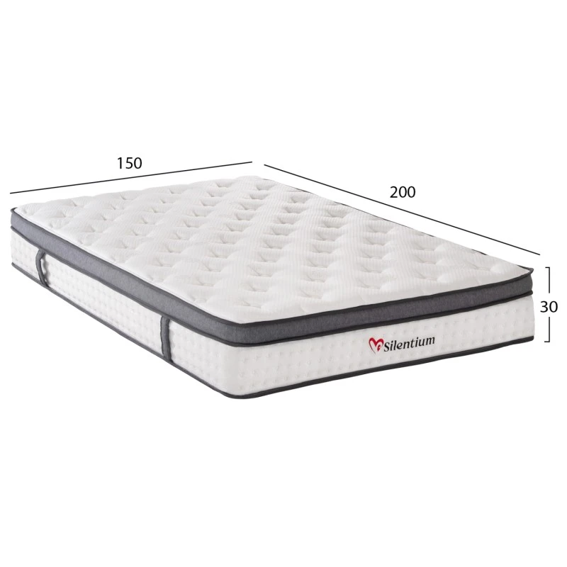 ΣΤΡΩΜΑ ΔΙΠΛΟ SILENTIUM HM749.05 POCKET SPRINGS--ΛΕΥΚΟ 150x200x30Υεκ.