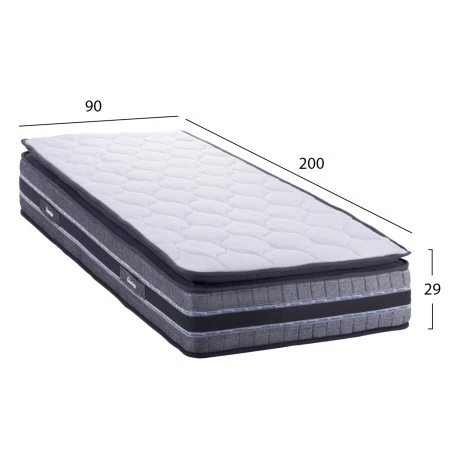 ΣΤΡΩΜΑ DREAMTOPIA FRANKLIN HM657.90-200 BONNELL SPRING ΜΕ ΑΝΩΣΤΡΩΜΑ 90x200x29Y εκ.