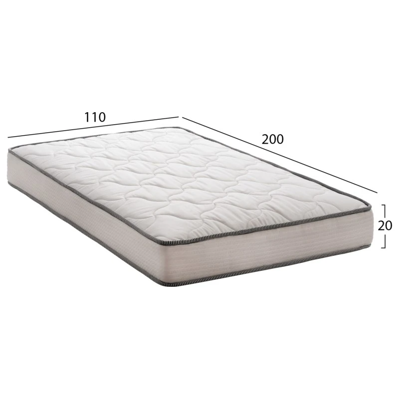 ΣΤΡΩΜΑ DREAMTOPIA ΣΕΙΡΑ ATLAS HM654.110-200 BONNELL SPRING 110x200x20Y εκ.