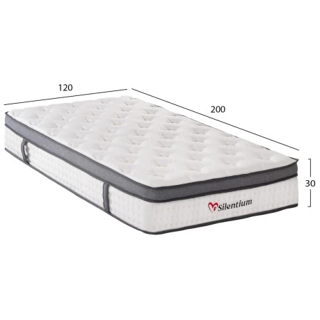 ΣΤΡΩΜΑ ΗΜΙΔΙΠΛΟ SILENTIUM HM749.02 POCKET SPRINGS--ΛΕΥΚΟ 120x200x30Υεκ.