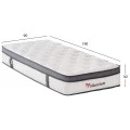 ΣΤΡΩΜΑ ΜΟΝΟ SILENTIUM HM749.01 POCKET SPRINGS--ΛΕΥΚΟ 90x190x30Υεκ.