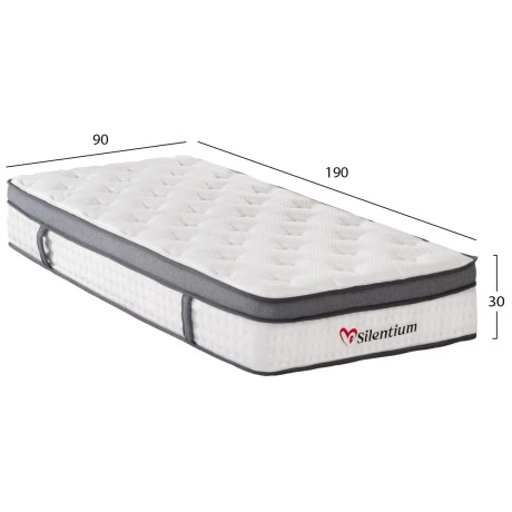 ΣΤΡΩΜΑ ΜΟΝΟ SILENTIUM HM749.01 POCKET SPRINGS--ΛΕΥΚΟ 90x190x30Υεκ.