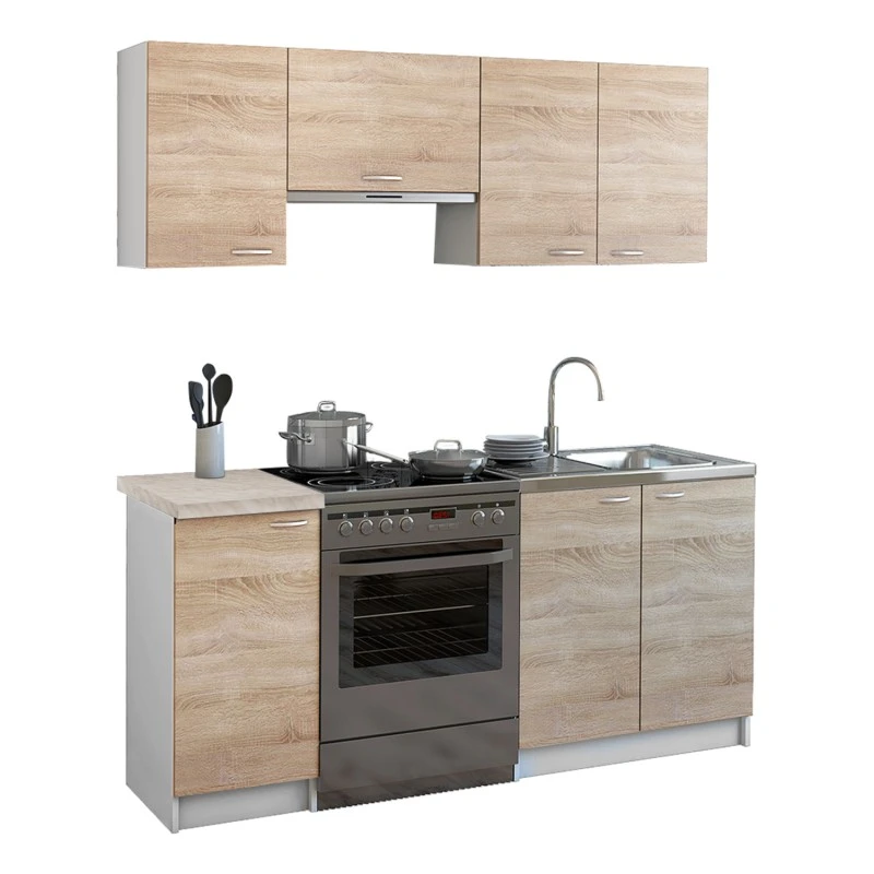 ΣΥΝΘΕΣΗ ΚΟΥΖΙΝΑΣ MAURICE ΜΕΛΑΜΙΝΗ SONAMA-ΛΕΥΚΟ HM2441 180x29,2-46