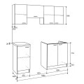 ΣΥΝΘΕΣΗ ΚΟΥΖΙΝΑΣ MAURICE ΜΕΛΑΜΙΝΗ SONAMA-ΛΕΥΚΟ HM2441 180x29,2-46