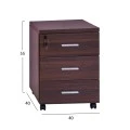 ΣΥΡΤΑΡΙΕΡΑ ΓΡΑΦΕΙΟΥ VANCE ΕΠΑΓΓΕΛΜΑΤΙΚΗ WENGE HM2048.12 40X40X55Υ εκ.