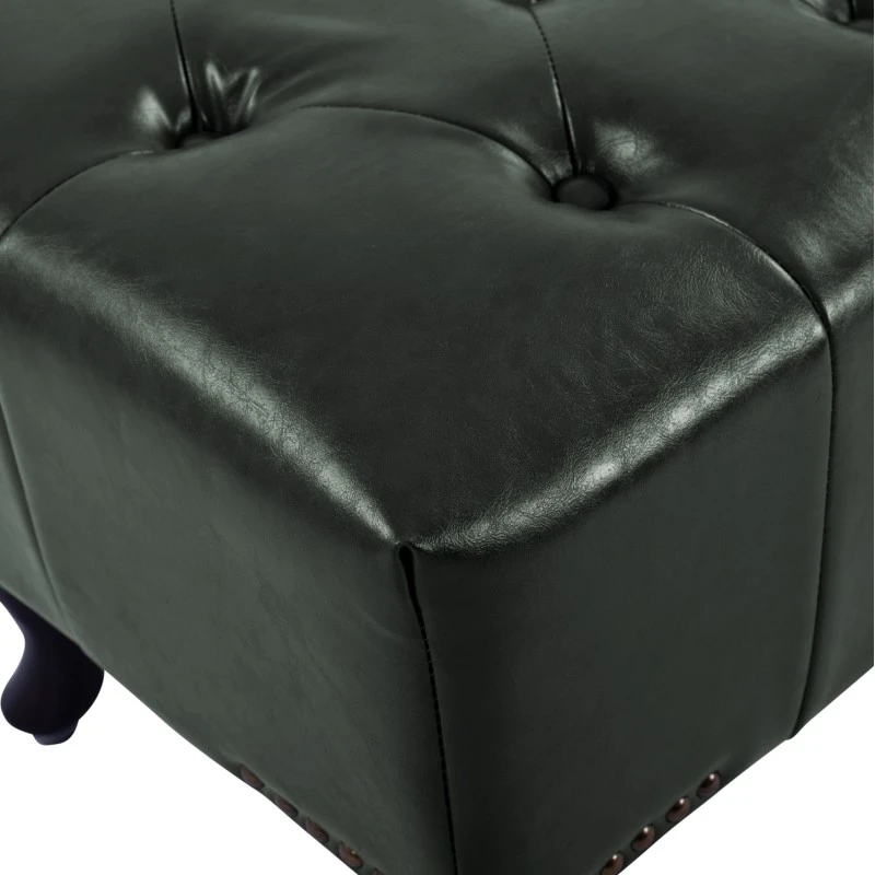 ΤΑΜΠΟΥΡΕ ΥΠΟΠΟΔΙΟ T.CHESTERFIELD EMMA HM226.08 PU ΚΥΠΑΡΙΣΣΙ-ΜΑΥΡΑ ΠΟΔΙΑ 80x45x39Yεκ.