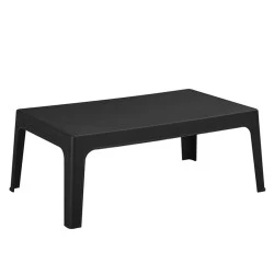 ΤΡΑΠΕΖΑΚΙ ΟΡΘΟΓΩΝΙΟ SLEEK HM6367.02 ΠΟΛΥΠΡΟΠΥΛΕΝΙΟ ΣΕ ΜΑΥΡΟ 105x64x40Υεκ.