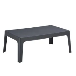 ΤΡΑΠΕΖΑΚΙ ΟΡΘΟΓΩΝΙΟ SLEEK HM6367.10 ΠΟΛΥΠΡΟΠΥΛΕΝΙΟ ΣΕ ΣΚΟΥΡΟ ΓΚΡΙ 105x64x40Υεκ.