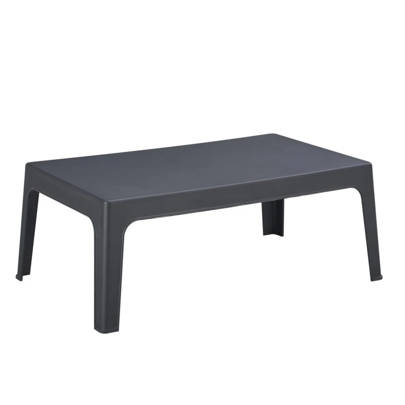 ΤΡΑΠΕΖΑΚΙ ΟΡΘΟΓΩΝΙΟ SLEEK HM6367.10 ΠΟΛΥΠΡΟΠΥΛΕΝΙΟ ΣΕ ΣΚΟΥΡΟ ΓΚΡΙ 99x59.5x39.5Υεκ.