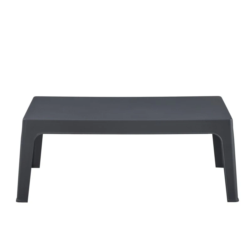 ΤΡΑΠΕΖΑΚΙ ΟΡΘΟΓΩΝΙΟ SLEEK HM6367.10 ΠΟΛΥΠΡΟΠΥΛΕΝΙΟ ΣΕ ΣΚΟΥΡΟ ΓΚΡΙ 99x59.5x39.5Υεκ.