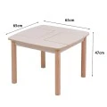 ΤΡΑΠΕΖΑΚΙ ΠΑΙΔΙΚΟ ΜΕ ΑΠΟΘ.ΧΩΡΟΥΣ RICKI HM18339.01 MDF & ΣΥΜΗΔΑ ΣΕ ΦΥΣΙΚΟ 65x65x47Υεκ