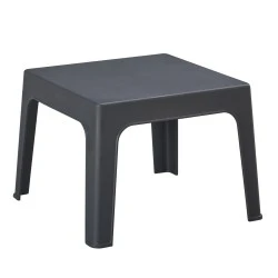 ΤΡΑΠΕΖΑΚΙ ΤΕΤΡΑΓΩΝΟ SLEEK HM6371.10 ΠΟΛΥΠΡΟΠΥΛΕΝΙΟ ΣΕ ΣΚΟΥΡΟ ΓΚΡΙ 56x56x40Υεκ.
