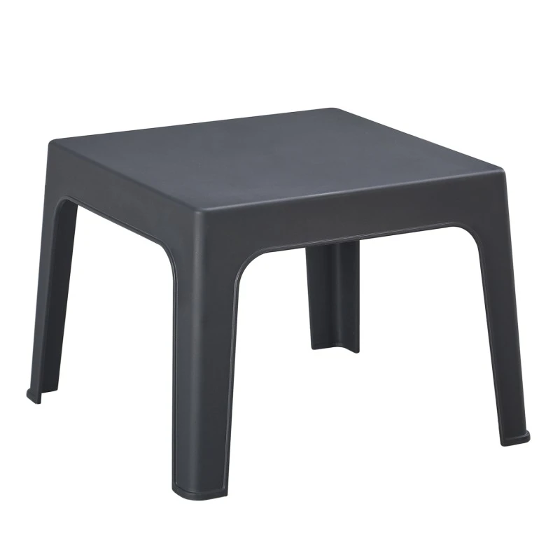 ΤΡΑΠΕΖΑΚΙ ΤΕΤΡΑΓΩΝΟ SLEEK HM6371.10 ΠΟΛΥΠΡΟΠΥΛΕΝΙΟ ΣΕ ΣΚΟΥΡΟ ΓΚΡΙ 49.5x49.5x40Υεκ.