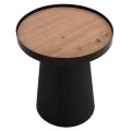 ΤΡΑΠΕΖΑΚΙ ΒΟΗΘΗΤΙΚΟ DENTON HM18023.01 MDF TOP ΦΥΣΙΚΟ ΞΥΛΟΥ-ΒΑΣΗ ΜΑΥΡΗ Φ45x51,5Υεκ.