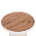 ΤΡΑΠΕΖΑΚΙ ΒΟΗΘΗΤΙΚΟ DENTON HM18023.02 MDF TOP ΦΥΣΙΚΟ ΞΥΛΟΥ-ΒΑΣΗ ΛΕΥΚΗ Φ45x51,5Υεκ.