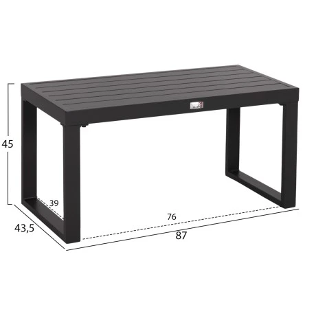 ΤΡΑΠΕΖΑΚΙ ΞΑΠΛΩΣΤΡΑΣ SENTRY HM6275.03 ΑΛΟΥΜΙΝΙΟ ΣΕ ΣΚΟΥΡΟ ΓΚΡΙ 87x43,5x45Υεκ.