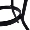 ΤΡΑΠΕΖΙ ΑΛΟΥΜΙΝΙΟΥ MOSES Φ70 BAMBOO LOOK HM5532.02 ΜΑΥΡΟ ΜΕ ΓΥΑΛΙ Φ70X76 εκ