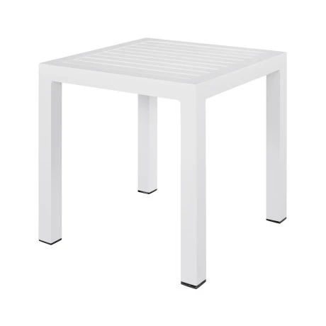 ΤΡΑΠΕΖΙ ΑΛΟΥΜΙΝΙΟΥ QIANA HM5402.01 ΛΕΥΚΟ 45x45x45,5Υ εκ.