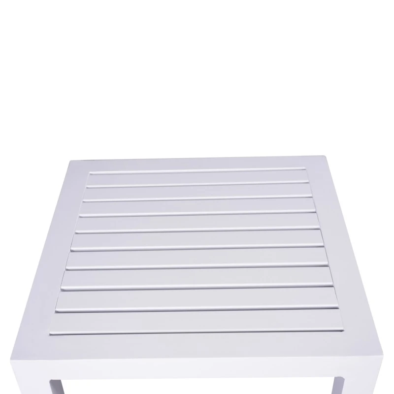 ΤΡΑΠΕΖΙ ΑΛΟΥΜΙΝΙΟΥ QIANA HM5402.01 ΛΕΥΚΟ 45x45x45,5 εκ.