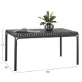 ΤΡΑΠΕΖΙ ΑΛΟΥΜΙΝΙΟΥ RACHEL HM6339.01 ΓΚΡΙ 150x80x75Υεκ.