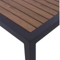 ΤΡΑΠΕΖΙ ΑΛΟΥΜΙΝΙΟΥ SABRA HM5403.02 ΓΚΡΙ ΜΕ POLYWOOD 45Χ45X45,5 εκ.