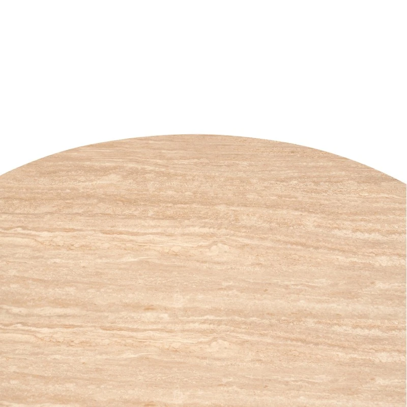 ΤΡΑΠΕΖΙ CHARM HM18465.04 SINTERED STONE ΣΕ ΤΡΑΒΕΡΤΙΝΑ--ΜΠΕΖ ΒΑΣΗ Φ120x75Υεκ