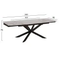ΤΡΑΠΕΖΙ ΕΠΕΚΤΕΙΝΟΜΕΝΟ AIRA HM18411 ΚΕΡΑΜΙΚΟ TOP ΣΕ ΛΕΥΚΟ/ΚΑΦΕ ΜΑΡΜΑΡΟ 165/240x90x76Υεκ