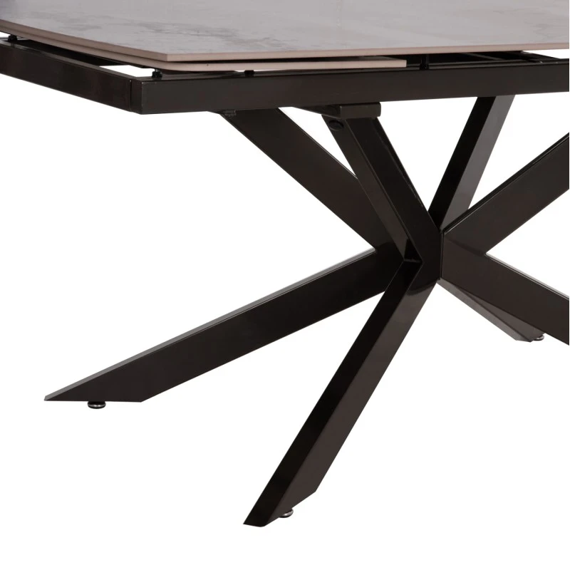 ΤΡΑΠΕΖΙ ΕΠΕΚΤΕΙΝΟΜΕΝΟ AIRA HM18411 ΚΕΡΑΜΙΚΟ TOP ΣΕ ΛΕΥΚΟ/ΚΑΦΕ ΜΑΡΜΑΡΟ 165/240x90x76Υεκ